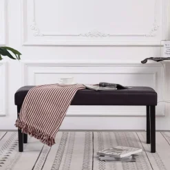 vidaXL Banc 106 cm Marron Similicuir