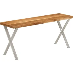 vidaXL Banc avec bord vivant 105 cm bois d'acacia massif