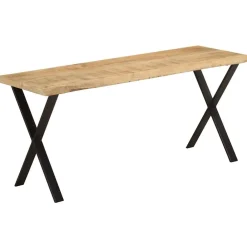 Bancs-vidaXL Banc avec bord vivant 105 cm bois de manguier massif Noir