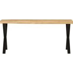 Bancs-vidaXL Banc avec bord vivant 105 cm bois de manguier massif Noir
