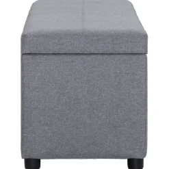 vidaXL Banc avec compartiment de rangement 116 cm Polyester