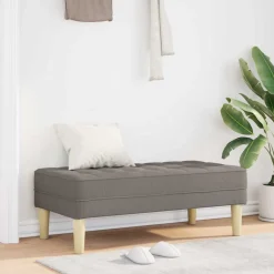 Bancs-vidaXL banc avec coussin 113 x 57 x 39 cm tissu Taupe