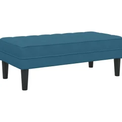 Bancs-vidaXL banc avec coussin 113 x 57 x 39 cm Velours Bleu
