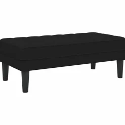 Bancs-vidaXL banc avec coussin 113 x 57 x 39 cm Velours Noir