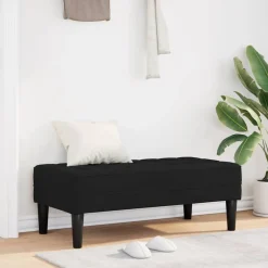 Bancs-vidaXL banc avec coussin 113 x 57 x 39 cm Velours Noir