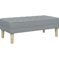 Bancs-vidaXL banc avec coussin 113 x 57 x 39 cm tissu Gris clair