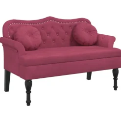 vidaXL Banc avec coussins bordeaux 120,5x65x75 cm velours