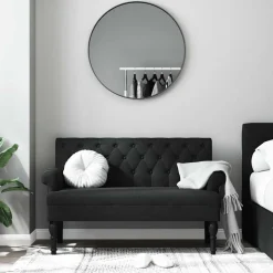 Bancs-vidaXL Banc avec dossier 120x62x75,5 cm Tissu Noir
