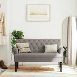 vidaXL Banc avec dossier 120x62x75,5 cm tissu