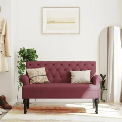 vidaXL Banc avec dossier 120x62x75,5 cm tissu