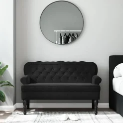 vidaXL Banc avec dossier 119,5x64,5x75 cm Velours