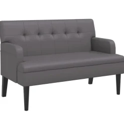 Bancs-vidaXL Banc avec dossier 112x65,5x75 cm similicuir Gris