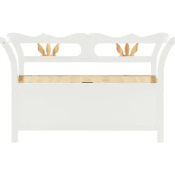 Bancs-vidaXL Banc Blanc 107x45x75,5 cm Bois de sapin solide Blanc et marron
