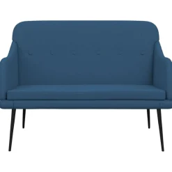 Bancs-vidaXL Banc 110x76x80 cm Tissu Bleu