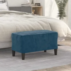 Bancs-vidaXL Banc 70x35x41 cm Velours Bleu
