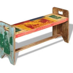 vidaXL Banc Bois massif recyclé 100x30x50 cm