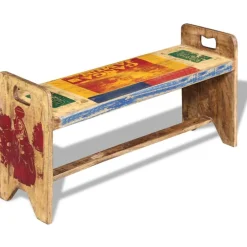 vidaXL Banc Bois massif recyclé 100x30x50 cm