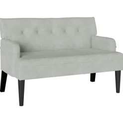 Bancs-vidaXL Banc Chesterfield 112 x 65,5 x 75 cm Velours Gris clair