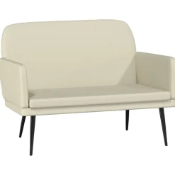 Bancs-vidaXL Banc Crème 107x80x81 cm Similicuir Crème