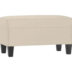 vidaXL Banc Crème 70x35x41 cm Tissu microfibre