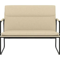 Bancs-vidaXL Banc Crème 100x64x80 cm Tissu Cr&egrave;me