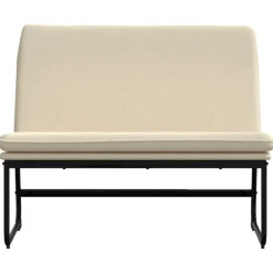 Bancs-vidaXL Banc Crème 100x75x76 cm Tissu Cr&egrave;me