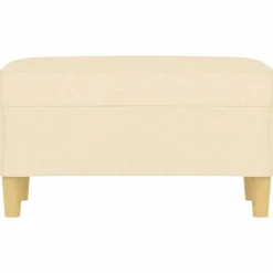 Bancs-vidaXL Banc Crème 70x35x41 cm Tissu Cr&egrave;me