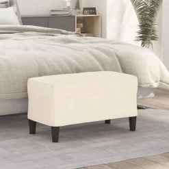vidaXL Banc Crème 70x35x41 cm Velours