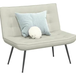 vidaXL Banc crème 110x74x84 cm velours
