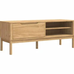 Bancs-vidaXL Banc de couloir avec tiroir FLORO 115 x 40 x 45 cm Cire marron