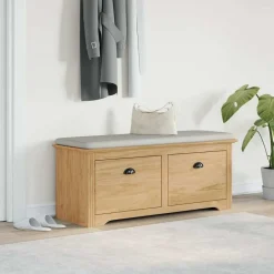 Bancs-vidaXL Banc de couloir avec tiroir BODO 118 x 40 x 50 cm marron miel
