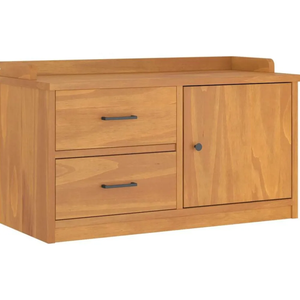 Bancs-vidaXL Banc de couloir SANDNES 87x40x50 cm bois de pin massif Finition acacia