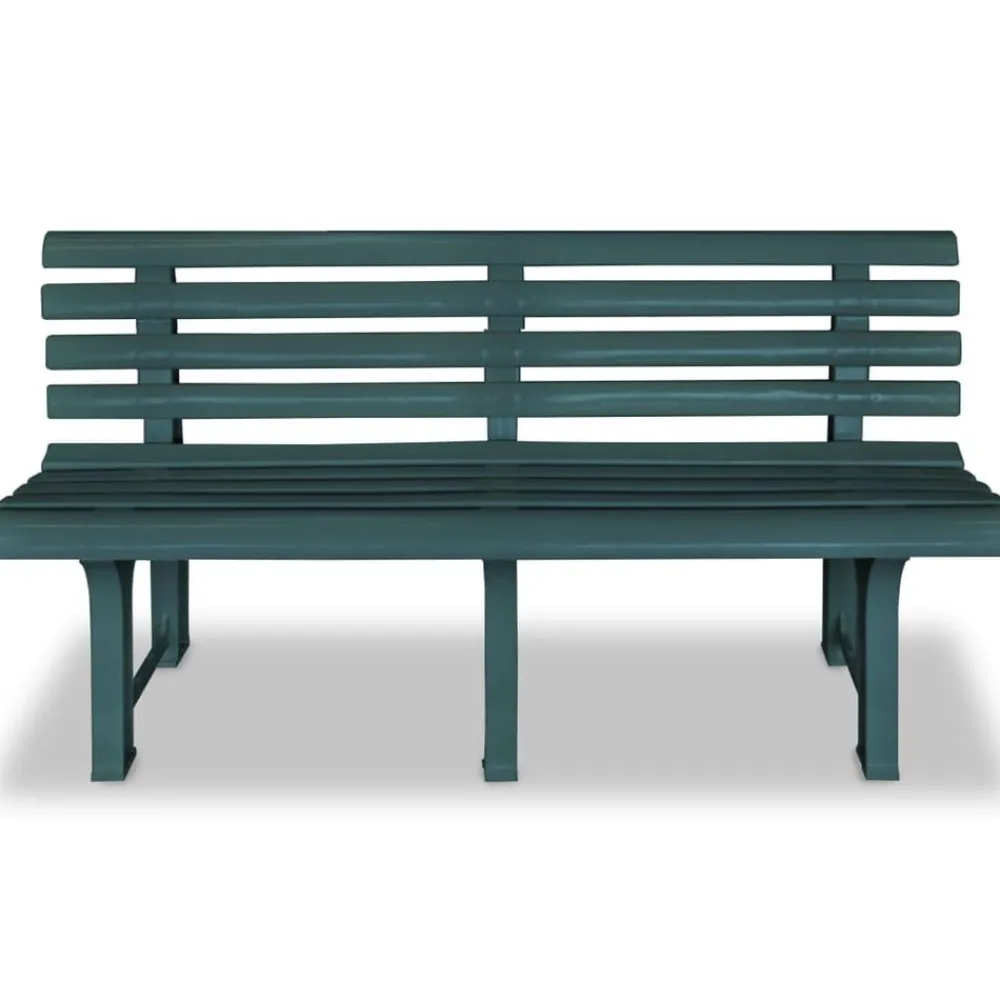 Mobilier De Jardin-vidaXL Banc de jardin 145,5 cm Plastique Vert