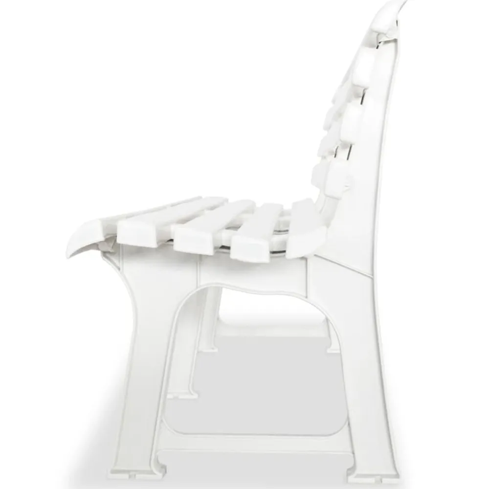 Mobilier De Jardin-vidaXL Banc de jardin 145,5 cm Plastique Blanc