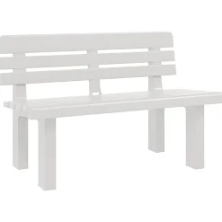 Mobilier De Jardin-vidaXL Banc de jardin 110x52x71 cm polypropylène Blanc