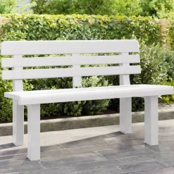 Mobilier De Jardin-vidaXL Banc de jardin 110x52x71 cm polypropylène Blanc