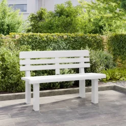 Mobilier De Jardin-vidaXL Banc de jardin 110x52x71 cm polypropylène Blanc