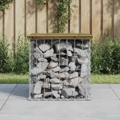 Mobilier De Jardin-vidaXL Banc de jardin design gabion 43x44x42 cm bois de pin imprégné