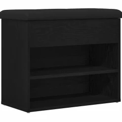 Bancs-vidaXL Banc de rangement Chêne noir 62 x 32 x 50 cm Bois d'ingénierie Chêne noir