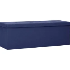 vidaXL Banc de rangement pliable Faux lin