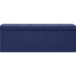 vidaXL Banc de rangement pliable Faux lin