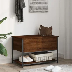 vidaXL Banc de rangement chêne marron 70x42,5x47 cm bois d'ingénierie