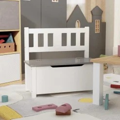 vidaXL Banc de rangement pour enfants 60x30x55 cm MDF