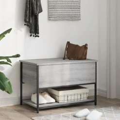 vidaXL Banc de rangement 70x42,5x47 cm bois d'ingénierie