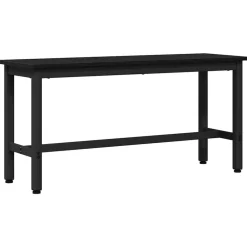 Bancs-vidaXL Banc de salle à manger Chêne noir 100 x 32,5 x 48,5 cm Chêne noir