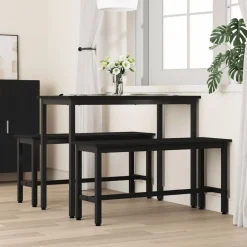 Bancs-vidaXL Banc de salle à manger Chêne noir 100 x 32,5 x 48,5 cm Ch&ecirc;ne noir