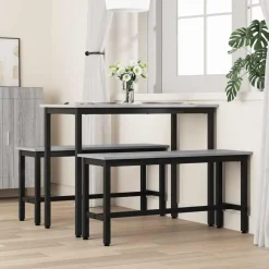 vidaXL Banc de salle à manger Gris Sonoma 100 x 32,5 x 48,5 cm
