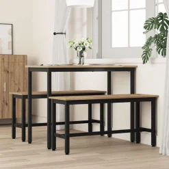 Bancs-vidaXL Banc de salle à manger Chêne artisanal 100 x 32,5 x 48,5 cm ch&ecirc;ne artisanal