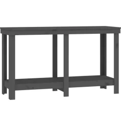 Accessoires De Quincaillerie-vidaXL Banc de travail 140x50x80 cm Bois de pin massif Gris