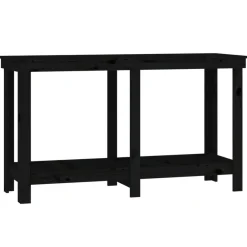 Accessoires De Quincaillerie-vidaXL Banc de travail 140x50x80 cm Bois de pin massif Noir
